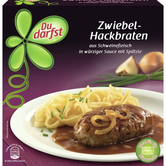 Du Darfst Zwiebel-Hackbraten 375G 3 Du Darfst Zwiebel-Hackbraten 375G