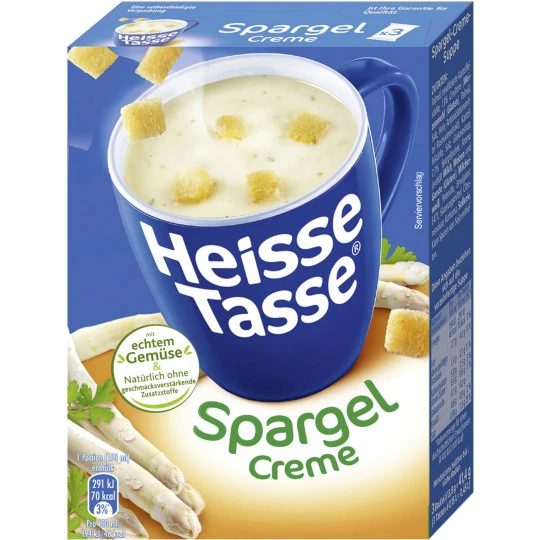 Tasse Spargel Creme Suppe 41,4G 3 Tasse Spargel Creme Suppe 41,4G