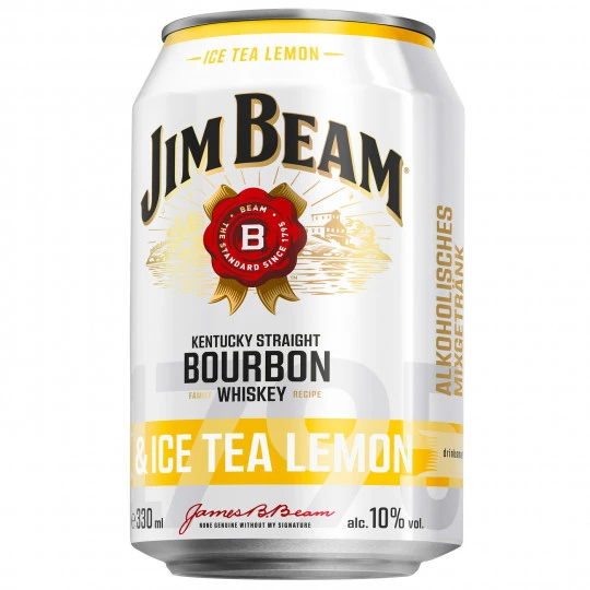Beam Bourbon Whiskey & Ice Tea Lemon 0,33L 3 Beam Bourbon Whiskey & Ice Tea Lemon 0,33L
