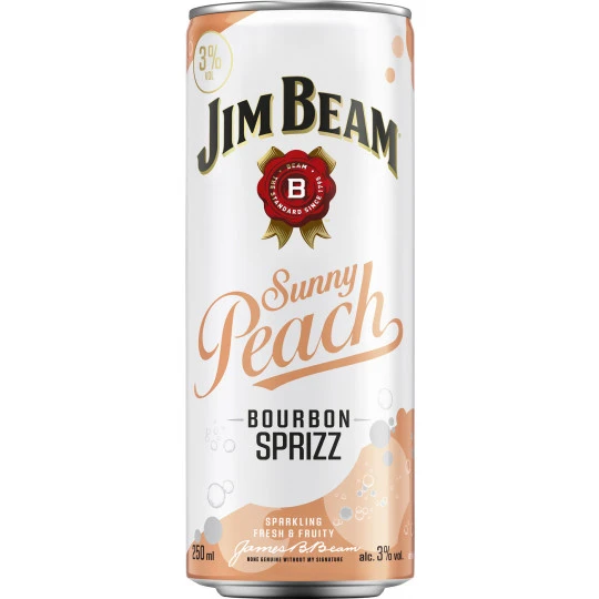 Beam Sunny Peach Bourbon Sprizz 0,25L 3 Beam Sunny Peach Bourbon Sprizz 0,25L