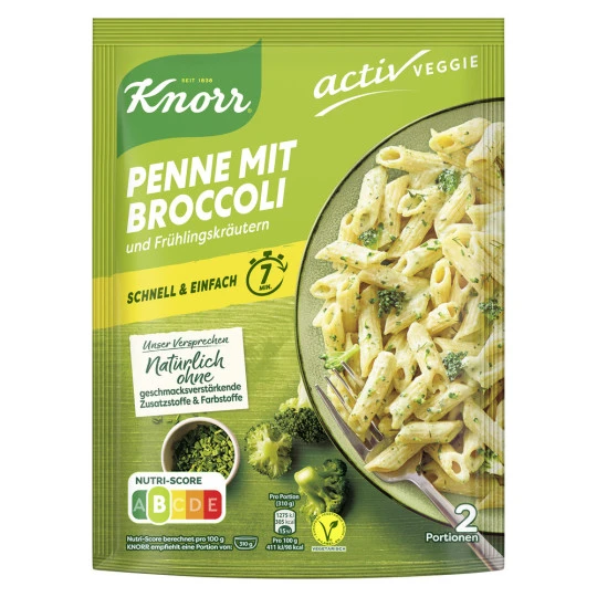 Knorr Activ Veggie Penne Mit Broccoli 146G 3 Knorr Activ Veggie Penne Mit Broccoli 146G