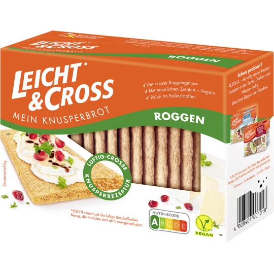 & Cross Mein Knusperbrot Roggen 125G 3 & Cross Mein Knusperbrot Roggen 125G