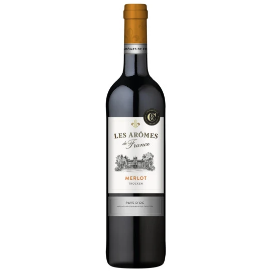 Arômes De France Merlot Rotwein Trocken 0,75L 3 Arômes De France Merlot Rotwein Trocken 0,75L