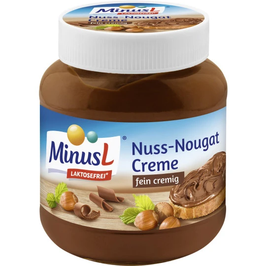 Minus L Laktosefreie Nuss-Nougat-Creme 400G 3 Minus L Laktosefreie Nuss-Nougat-Creme 400G
